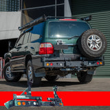 100 Series IFS Landcruiser Rear Bar Wheel Carrier by Rockarmor