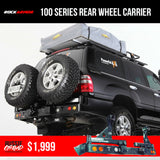 100 Series IFS Landcruiser Rear Bar Wheel Carrier by Rockarmor