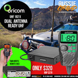 Oricom UHF182X Dual Antenna 5 Watt UHF CB Radio