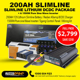 200AH Slimline Lithium battery Complete Package