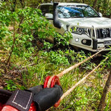 18,000kg 100mm | Winch Rope Soft Shackle Ring Pulley | BLACK | Rockarmor