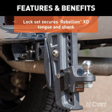 CURT Rebellion XD Tongue And Hitch Lock Set