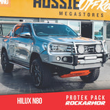 Toyota Hilux | 09/2015 -07/2020 | Protek Pack: Rockarmor Bull Bar, Runva Winch / Stedi Spotties