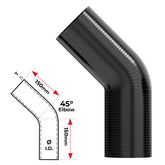 Redback Silicone Hose (1-3/4") 45° Bend