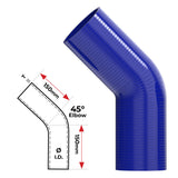 Redback Silicone Hose (1-3/4") 45° Bend