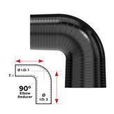 Redback Silicone Hose (3" in, 4" out) 90° Bend Reduce