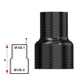 Redback Silicone Hose (1-1/4" in, 1-1/2" out) Straight Reducer