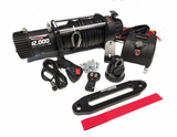 Rockarmor 12,000lbs Winch + R85 LED 8.5" Driving Lights Combo
