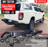 Mitsubishi MR Triton Rear Step Tow Bar Package (With Redarc Brake Controller)