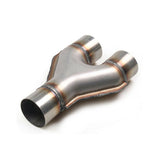 Y-PIPE SINGLE 3" Inlet (76MM) IN TWIN 3" (76MM) Outlet 409 Stainless Steel