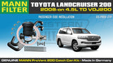 Toyota Landcruiser 200 Series 2008-on 4.5L TD 200VDJ Passenger Side installation - Mann ProVent Oil Catch Can Kit OS-PROV-21p