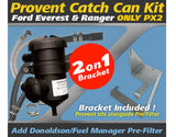 Ford Everest, Ranger PX2 (incl.bracket) (2015-18) 3.2L TDCi 5Cyl P5AT DI DOHC - ProVent Catch Can Dual Bracket Kit OS-PROV-20B