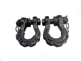 8 Tonne 4X4 Rated Recovery Shackles | Pair (BLACK)
