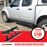 Nissan Navara D40 Rockslider Side Steps - Rockarmor 4x4