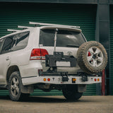 Dual Jerry Can Holder / Suits Rear swingaway arm - Rockarmor 4x4