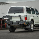 Dual Jerry Can Holder / Suits Rear swingaway arm - Rockarmor 4x4