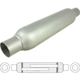 3 1/2" Round, 15" Long, 1 3/4", C/C, Spiral Louvered With Spigots Baffled, Mild