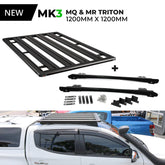 MQ/MR Triton Roof Rack Titan Tray 1200 x 1200 + Rockarmor Rack Legs