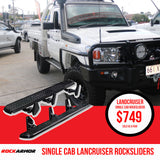 Rockarmor Rocksliders Suits 79 Series Single Cab Landcruiser Ute