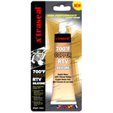 Gasket maker - 700 F, Copper RTV Silicone, 85g, Oxygen sensor safe