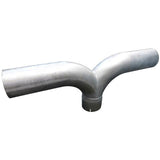 Y-Piece - 4" In, 2 x 4" Out, Aluminised