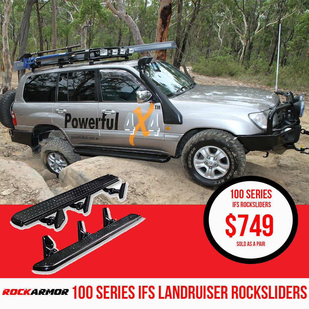 100 Series Landcruiser (I.F.S.) RockArmor Rockslider Side Steps