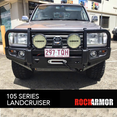 Rockarmor Premium Series Steel Bull Bar to suit Toyota Landcruiser 105 Series solid Live Axle