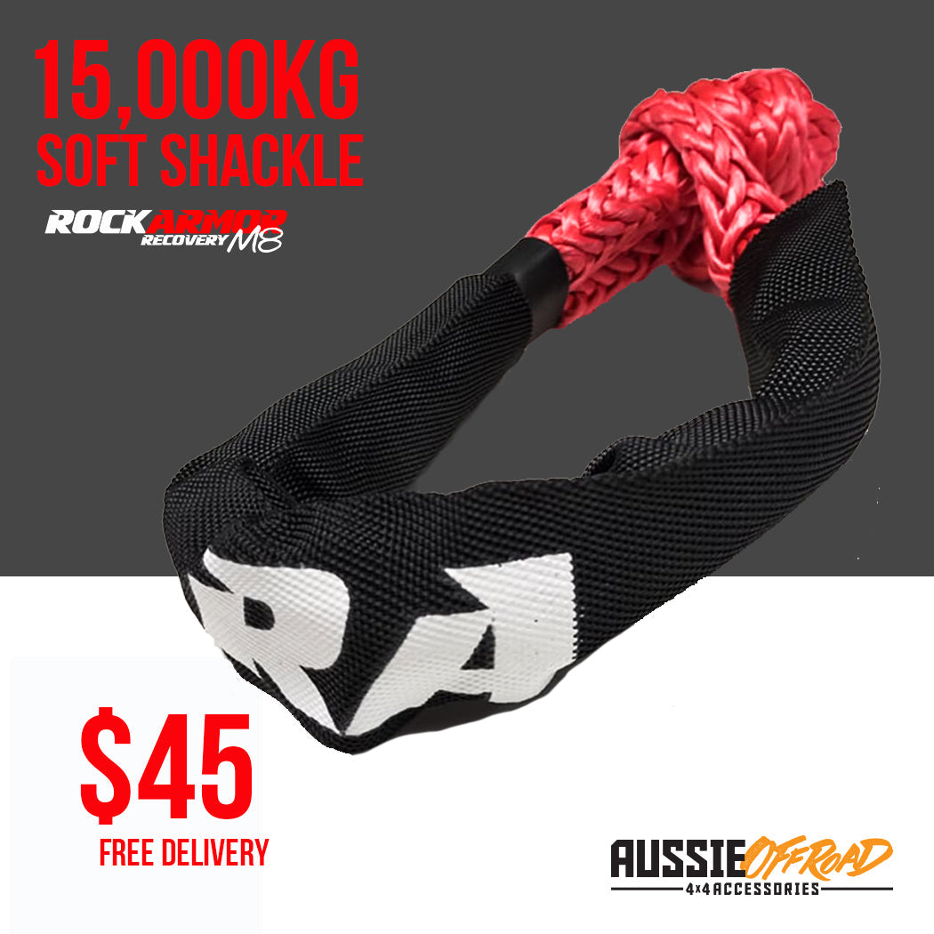 15,000kg Rated Soft Shackle - Rockarmor Recovery M8