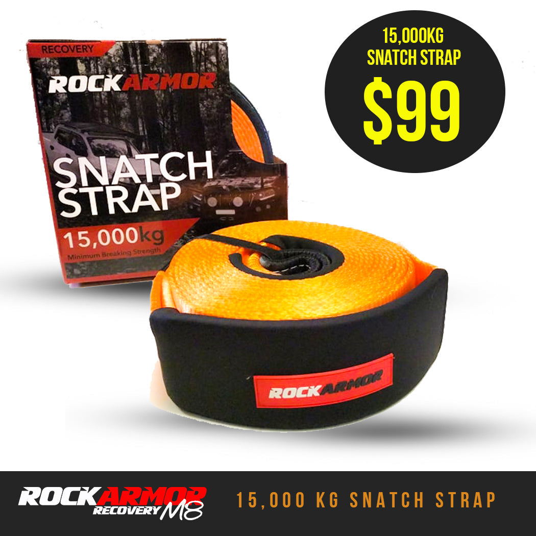 15,000kg Rated Snatch Strap - Rockarmor 4x4