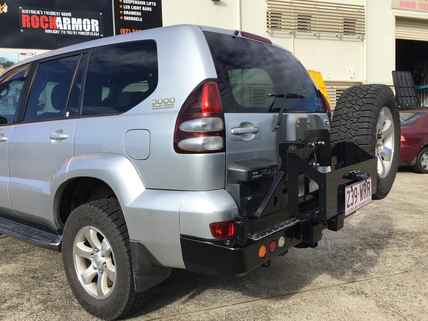 Prado 120 Series Rear Bar wheel Carrier by Rockamor