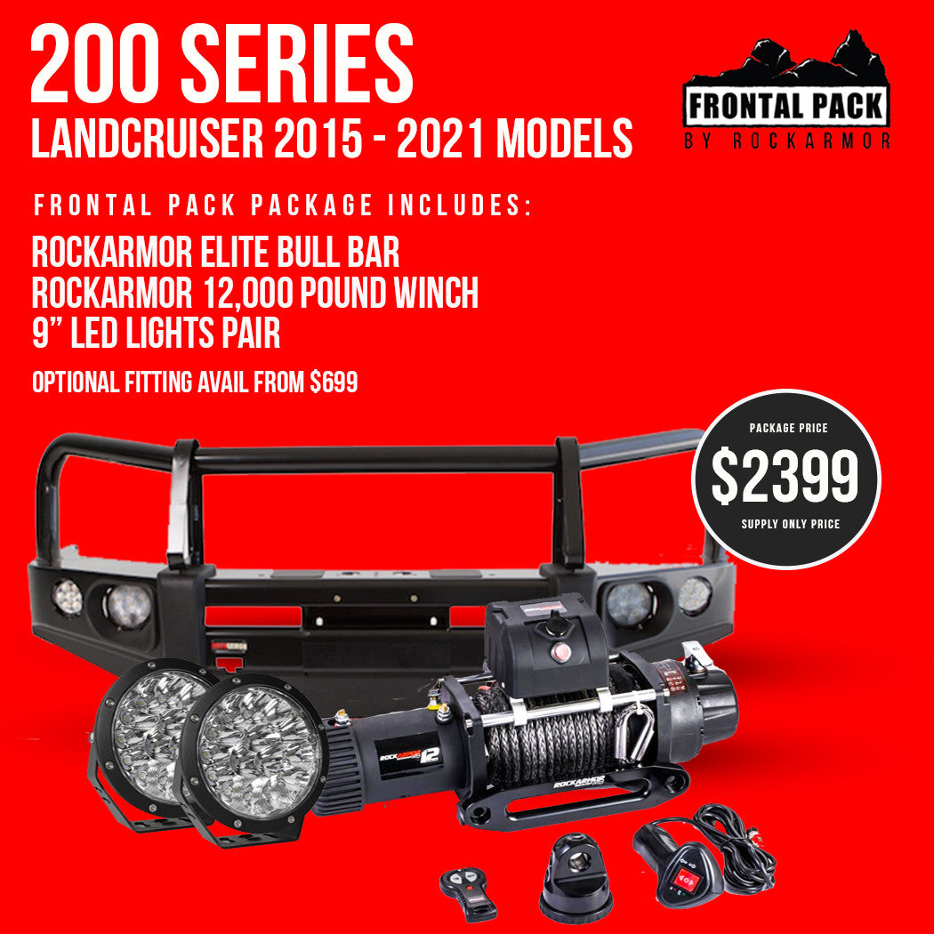 Landcruiser 200 Series | 09/2015 - 10/2021 | Frontal Pack | Bull Bar, winch, spotties