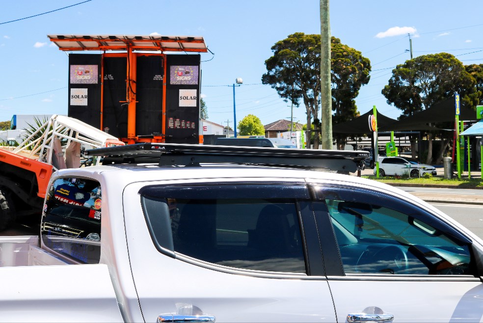 MQ/MR Triton Roof Rack Titan Tray  1200 x 1200 + Rockarmor Rack Legs