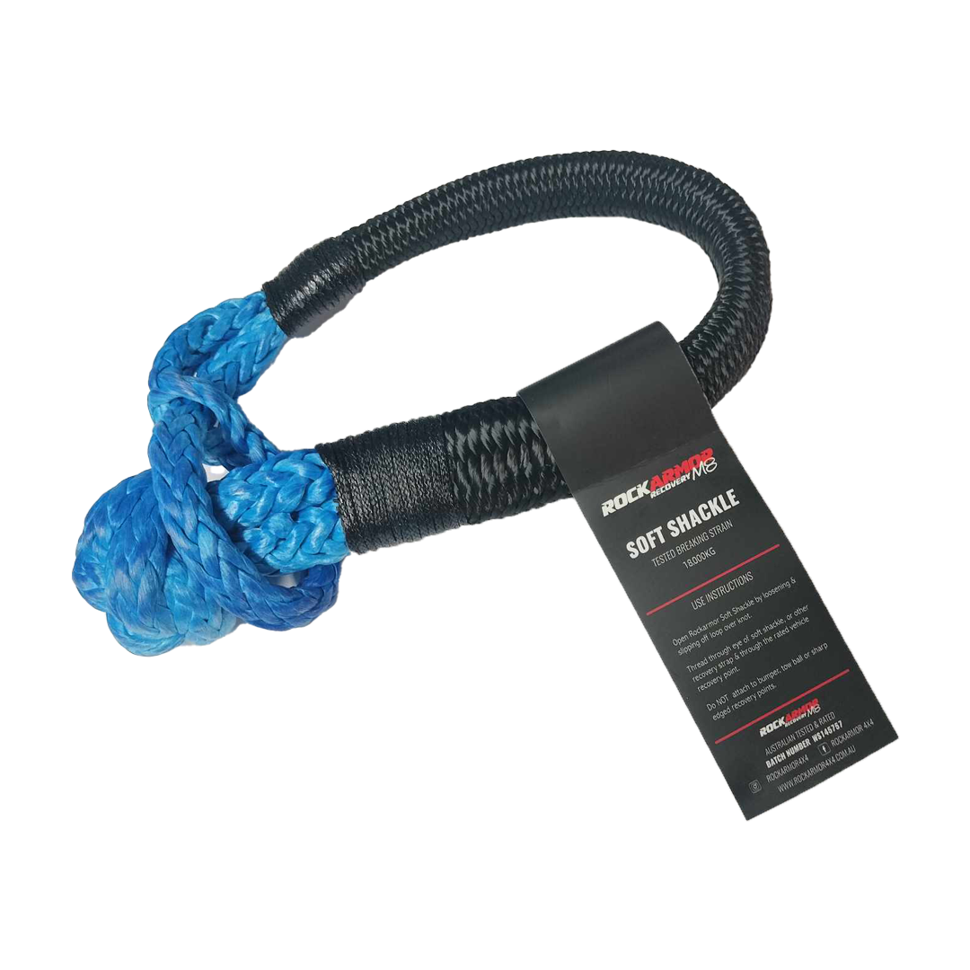 18,000KG RATED Blue SOFT SHACKLE (With Uhmpe Binding)