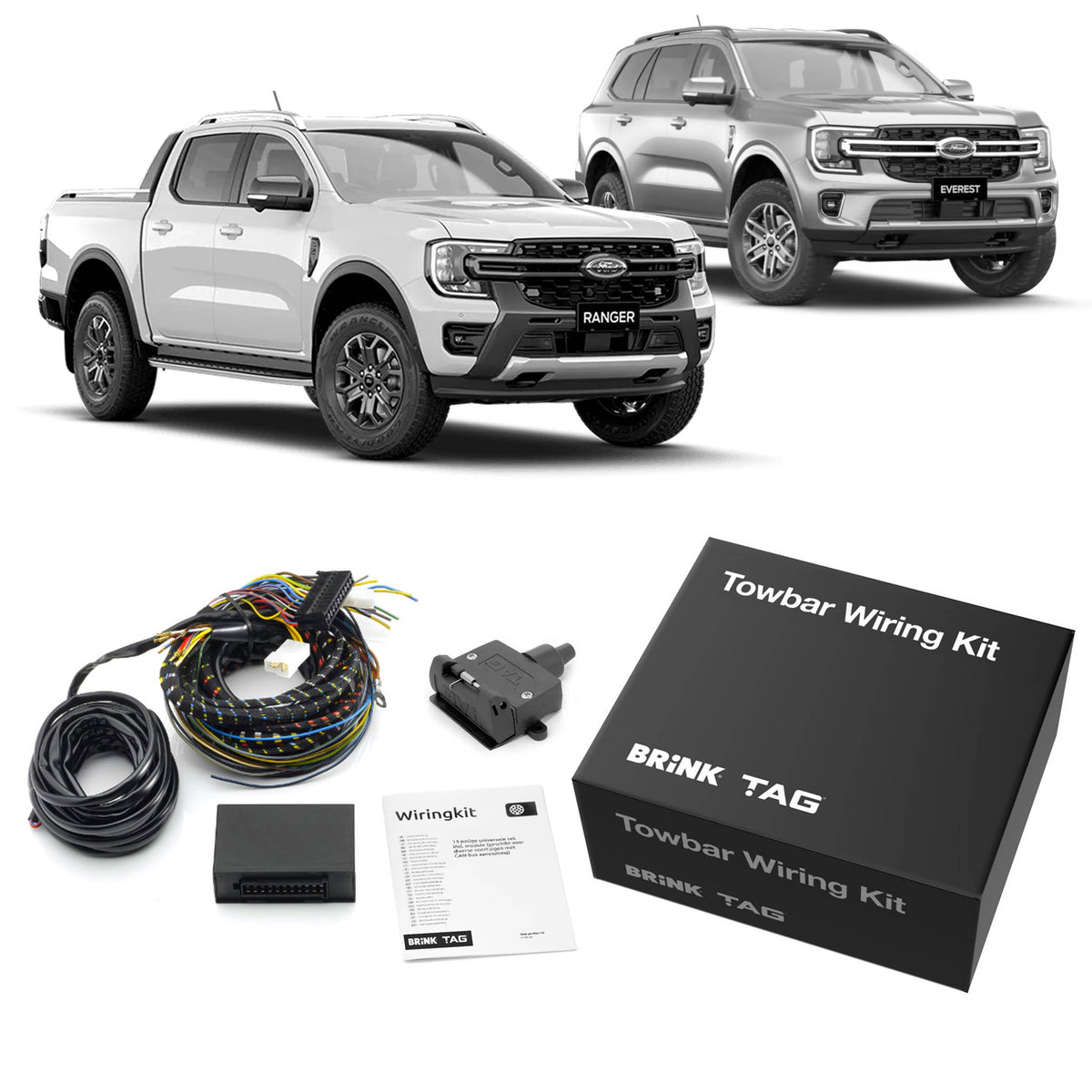Brink TAG Direct Fit Wiring Harness for Ford Ranger PX2 (06/2015 - 05/2022), Ford Ranger Next Gen (06/2022 - on), Ford Everest (07/2015 - on)