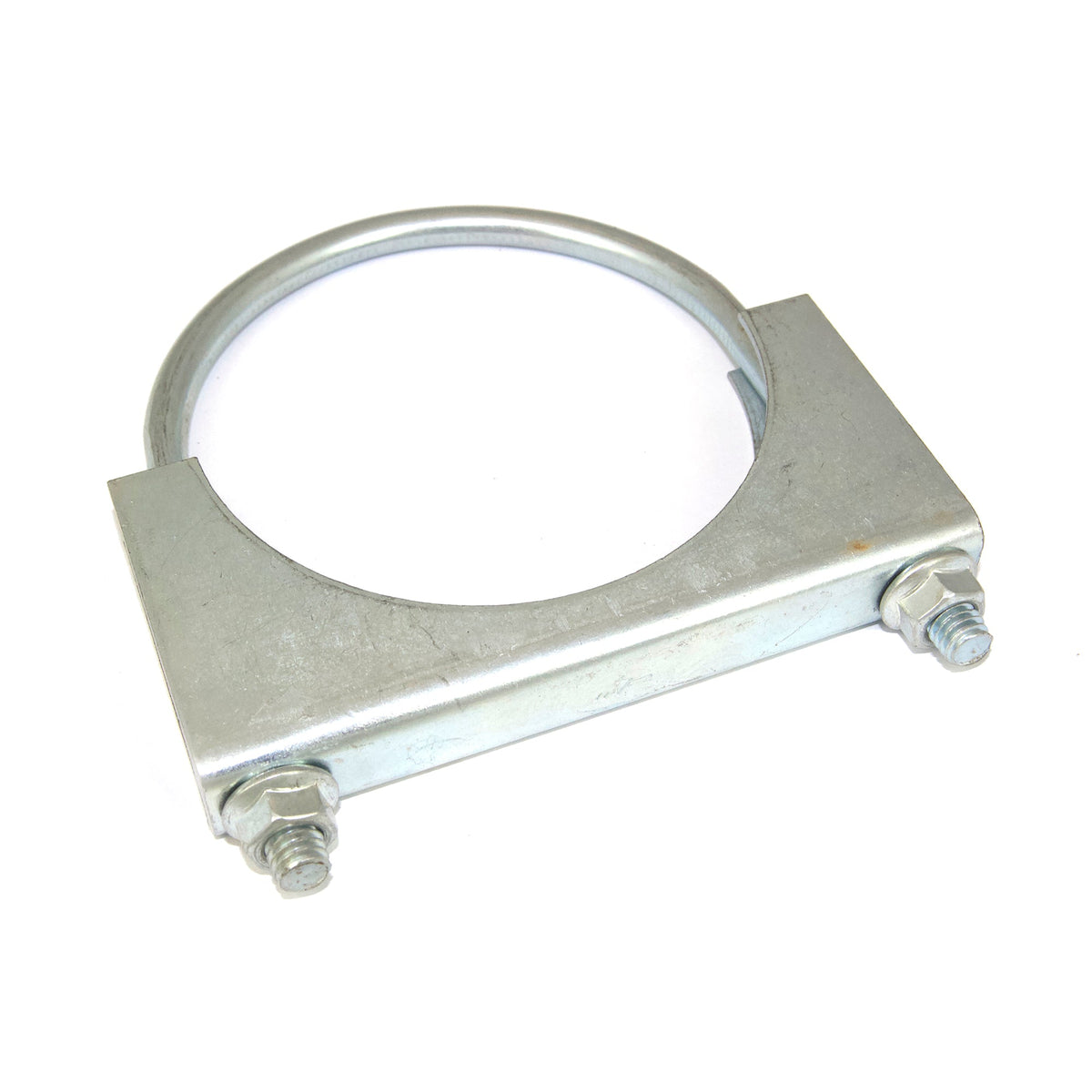 Heavy Duty U-Bolt - ID 100mm (4"), Flat bar, Plated