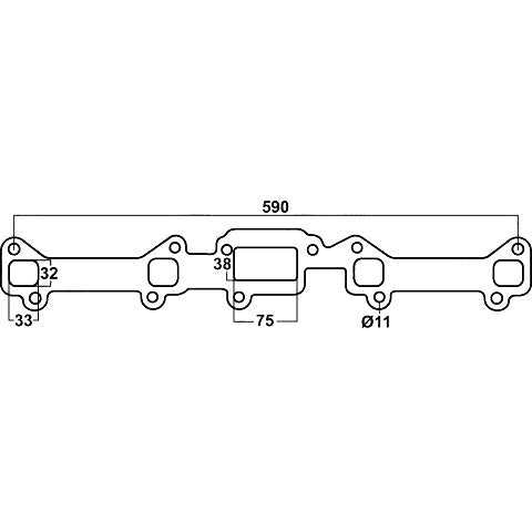 Redback Gasket for Ford Falcon (01/1960 - 01/1979), Fairlane (03/1967 - 05/1976), Cortina (10/1972 - 05/1977)