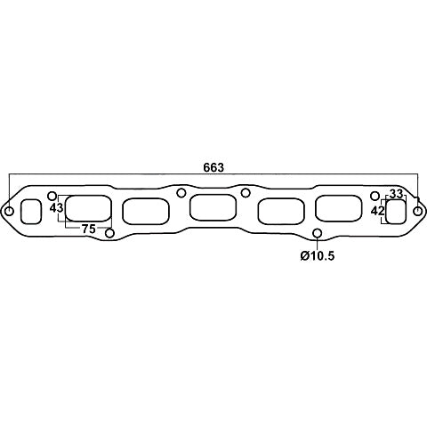 Header Gasket for Toyota Land Cruiser 2F 4230cc, 6 Cylinders