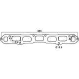 Header Gasket for Toyota Land Cruiser 2F 4230cc, 6 Cylinders