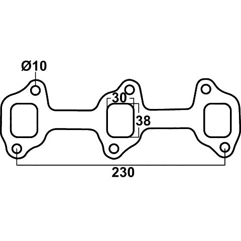 Header gasket for Toyota Land Cruiser HJ45, H 3.6L, Diesel