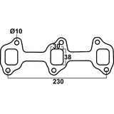 Header gasket for Toyota Land Cruiser HJ45, H 3.6L, Diesel