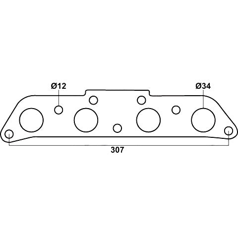 Headers gasket for Toyota Corolla AE90, AE92, AE95, AE101, AE102 & AE112, Holden Nova, Toyota 4A-FE & 7A-FE