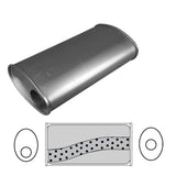 11" x 6" Oval, 20" Long, 3" Offset/Centre, Megaflow (No Spigots)