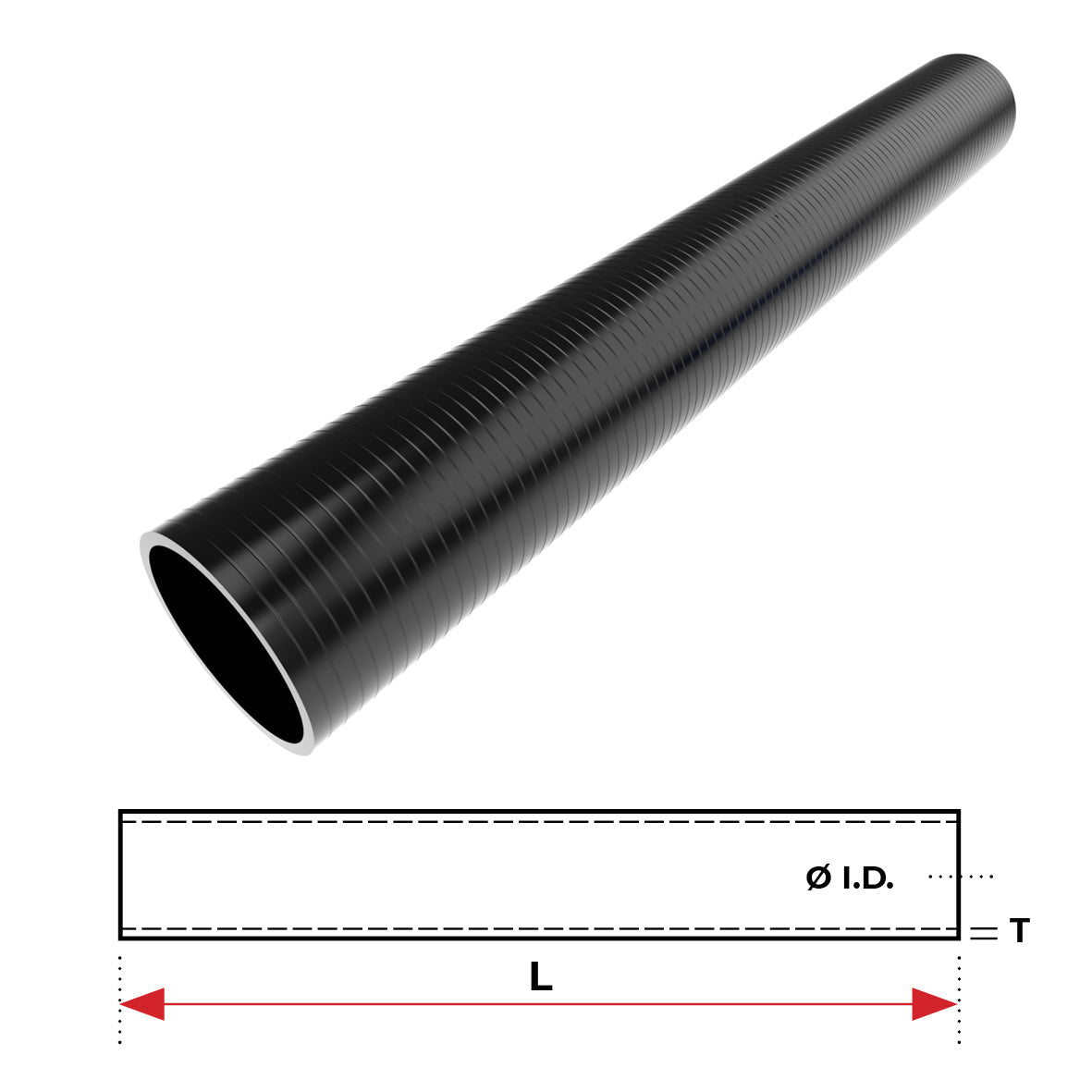 Redback Silicone Hose (3-1/2") Straight