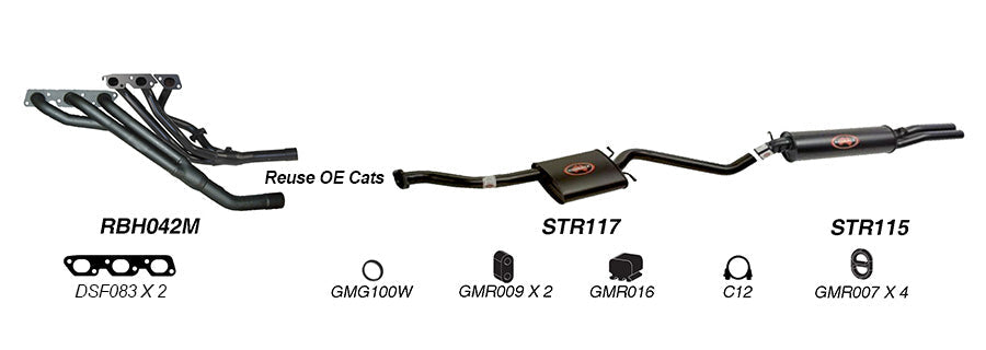 Redback Exhaust System for Holden Commodore (01/1995 - 1997), Calais (01/1995 - 1997)