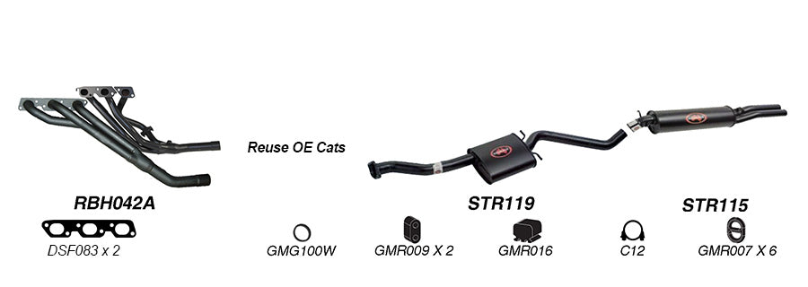 Redback Exhaust System for Holden Caprice (01/1995 - 1999), Statesman (01/1995 - 1999)