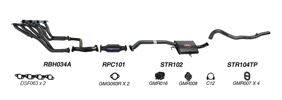 Redback Exhaust System for Holden Calais (01/1995 - 01/1997), Commodore (01/1995 - 1997)