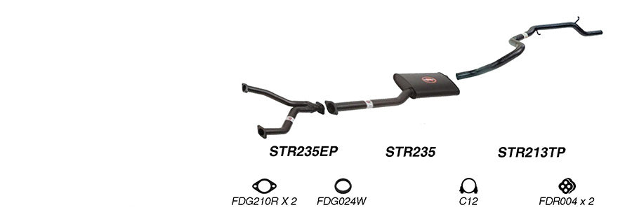 Redback Exhaust System for Ford Fairmont (01/1992 - 01/2000), Falcon (01/1992 - 01/1998)