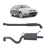 Redback 2.5" Catback Exhaust with Hotdog Centre  and Single Outlet Rear Muffler for Ford Falcon FG Sedan(02/2008 - 12/2014)