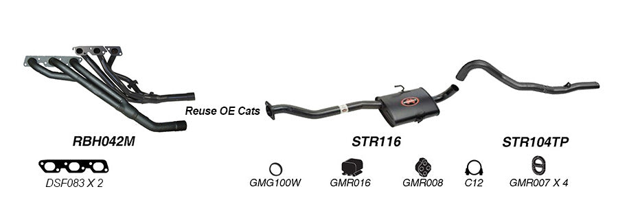 Redback Exhaust System for Holden Commodore (01/1995 - 01/1997), Calais (01/1995 - 1997)