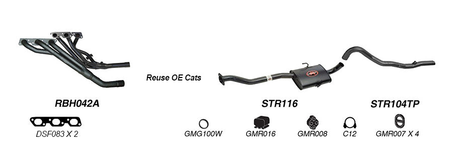 Redback Exhaust System for Holden Commodore (01/1995 - 01/1997), Calais (01/1995 - 1997)